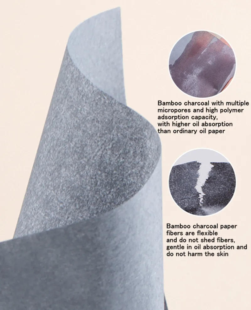 Description Picture 6 of item100pcs Protable Oil Blotting Paper And Powder Puff Matting Face Wipes Cleanser Oil Control Oil-absorbing Sponge Cosmetic Tools