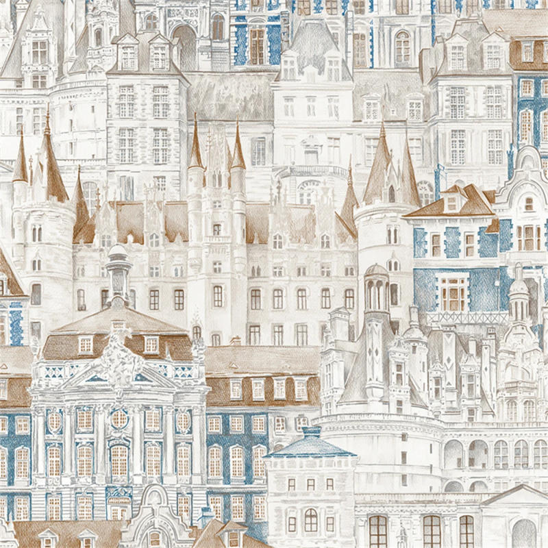 Description Picture 6 of itemCustom Modern cartoon fairy tale castle wall cloth mural wallpapers for children's room bedroom building background 3D wallpaper