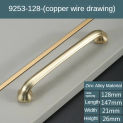 Zinc Alloy Bright Gold Brown Kitchen Cabinet Door Handle Modern Cabinet Knobs Furniture Drawer Pulls Handles Home Hardware