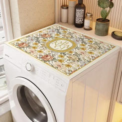 Printed Dust Covers Home Washing Machine Cover Microwave Oven Protecor Fridge Top Mat Table Pad Absorbent Floor Mat Bathroom