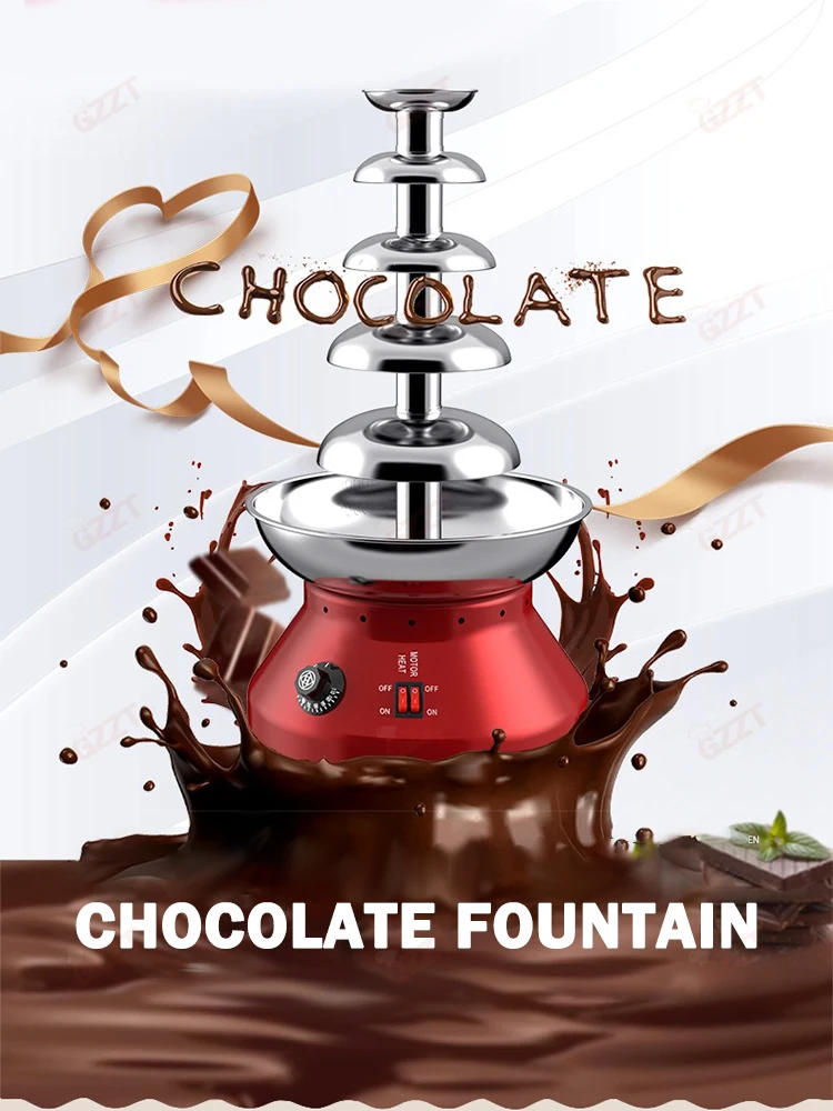 Description Picture 3 of itemCommerical And Home Used Small 4 5 Layers 1.8 Kgs 3kgs Capacity Chocolate Waterfall Fountain Machine Chocolate Fondue Machine