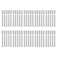 Industrial Grade 4mm Screw Set Nickel Plated Screw Easy to Install Fixings for Handle Fixings Perfect for Home or Office E65B