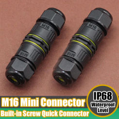 IP68 M16 Waterproof Cable Connector 2/3Pin Screw Wiring Terminal Wire Connectors for Electrical Light Junction Box