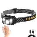 Multi-functional Intelligent Induction Headlamp Outdoor Waterproof Headlight Multiple Light Source USB Rechargeable Head Lamp