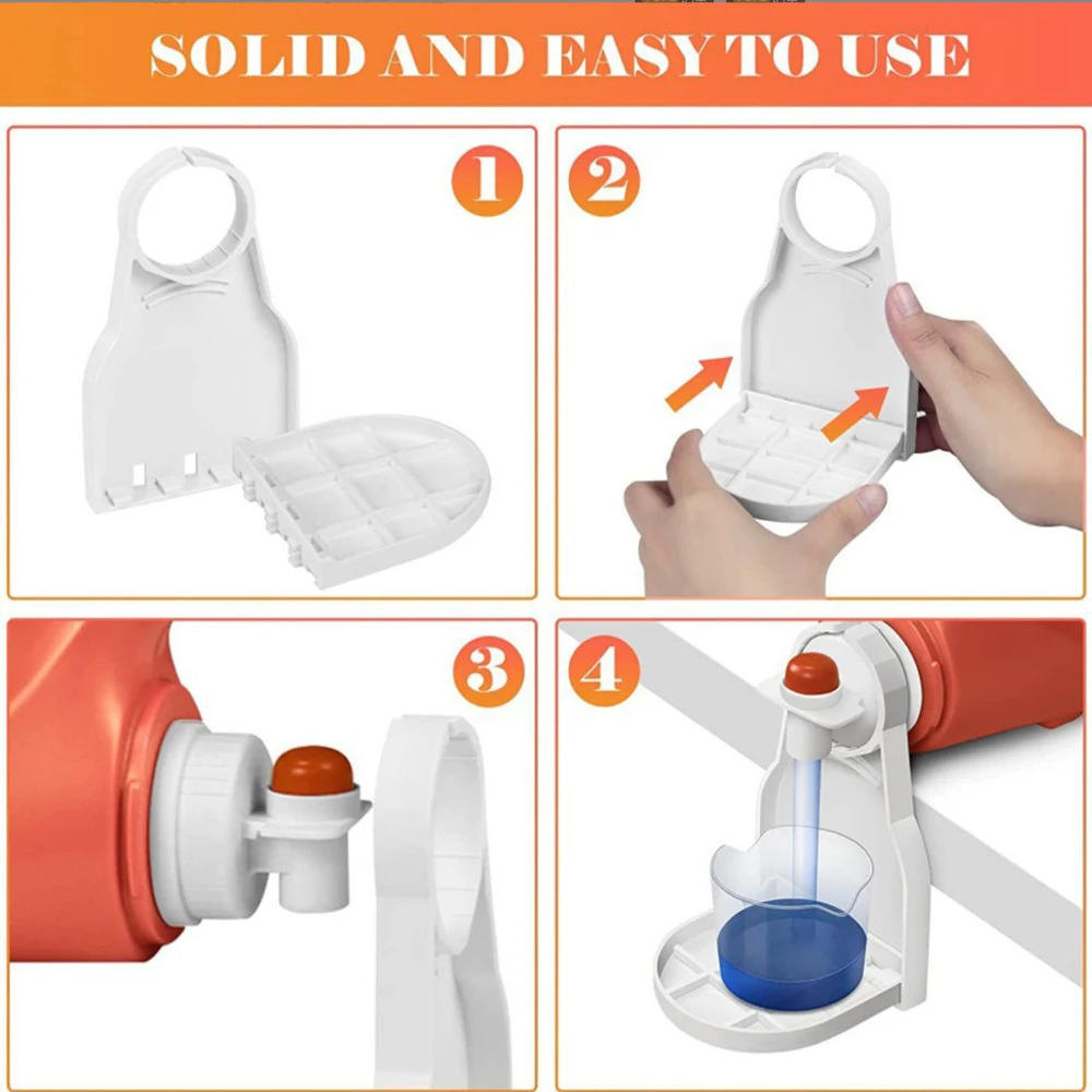 Description Picture 6 of itemLaundry Detergent Universal Organizer Soap Dish Accessories Drip Collector Cup Holder Fabric Softener Rack Spill