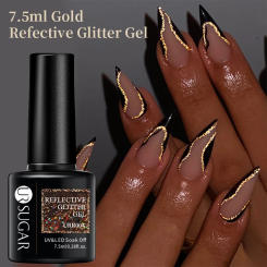 UR SUGAR Reflective Glitter Gel Nail Polish 7.5ml Sparkling Champagne Gold Sliver Semi Permanent UV LED Varnish Manicure