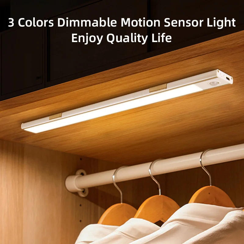 Description Picture 3 of itemMotion Sensor Cabinet Lights Dimmable LED Night Light Wireless USB Rechargeable Led Tube Light for Wardrobe Magnetic Night Lamp