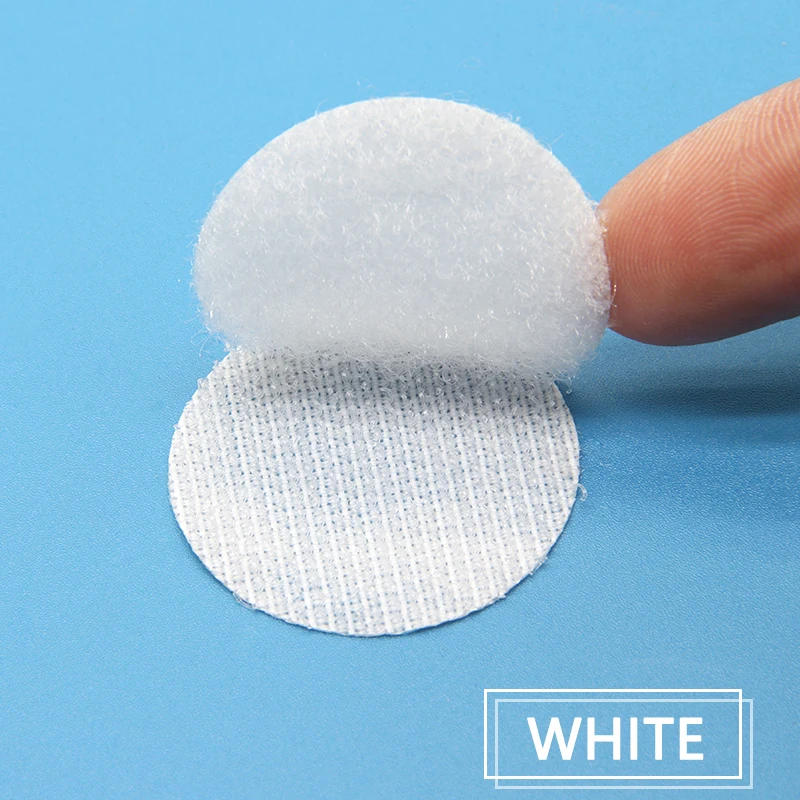 Description Picture 6 of itemSelf Adhesive Fastener Tape Dots 10/15/20/25/30mm Sticker Dots Adhesive Tape Round Hook Loop Boob Tape Strong Glue White Black
