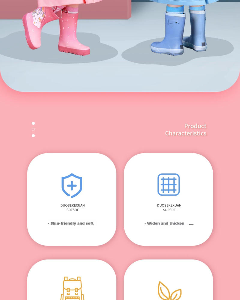 Description Picture 3 of itemWaterproof Children Rain Poncho Non-Disposable Travel on Foot Rain Gear Coat Carry Hat Outdoor Hiking Accessories Kids Raincoat