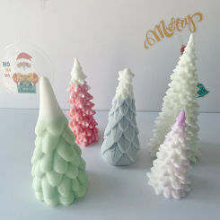 Christmas Tree Scented Candle Silicone Mold  DIY Handmade Soap Diffuser Plaster Ornament