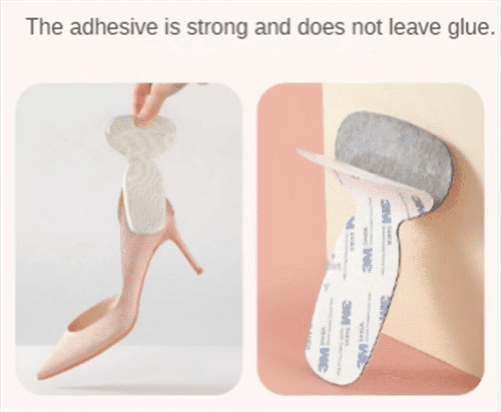 Description Picture 6 of item2pcs Shoe Heel Insoles Foot Heel Pad Sports Shoes Adjustable Antiwear Feet Inserts Insoles Heel Protector Sticker Insole Brioche