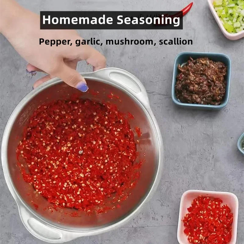 Description Picture 6 of itemElectric Food Processor Chopper 3 Speeds 5L Blender Meat Grinder For Babyfood Vegetables Onion Garlic Mincer Kitchen Appliances