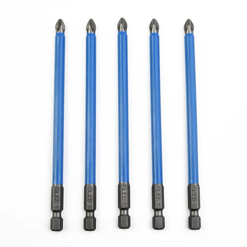 Description Picture 3 of item5Pcs Anti-slip Hex Shank Electric Screwdriver Bit PH2 Extra Long 127mm Magnetic Batch Head Cross Screwdriver Bit Set 1/4 Hex