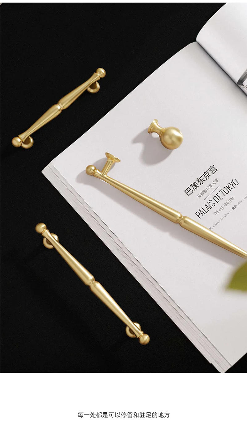 Description Picture 6 of itemAOBT Modern Zinc Alloy Black Gold Kitchen Cabinet Closet Handles and Knobs Drawer Handles Wardrobe Door Pulls Furniture Hardware