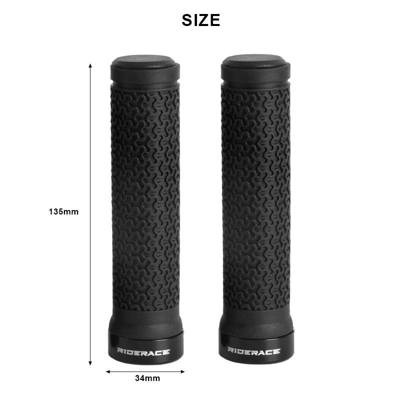 Description Picture 2 of itemRIDERACE Bicycle Handle Bar Grips MTB Mountain Bike Single-sided Locking Handlebar Cover Rubber Non-slip Cycling Accessories
