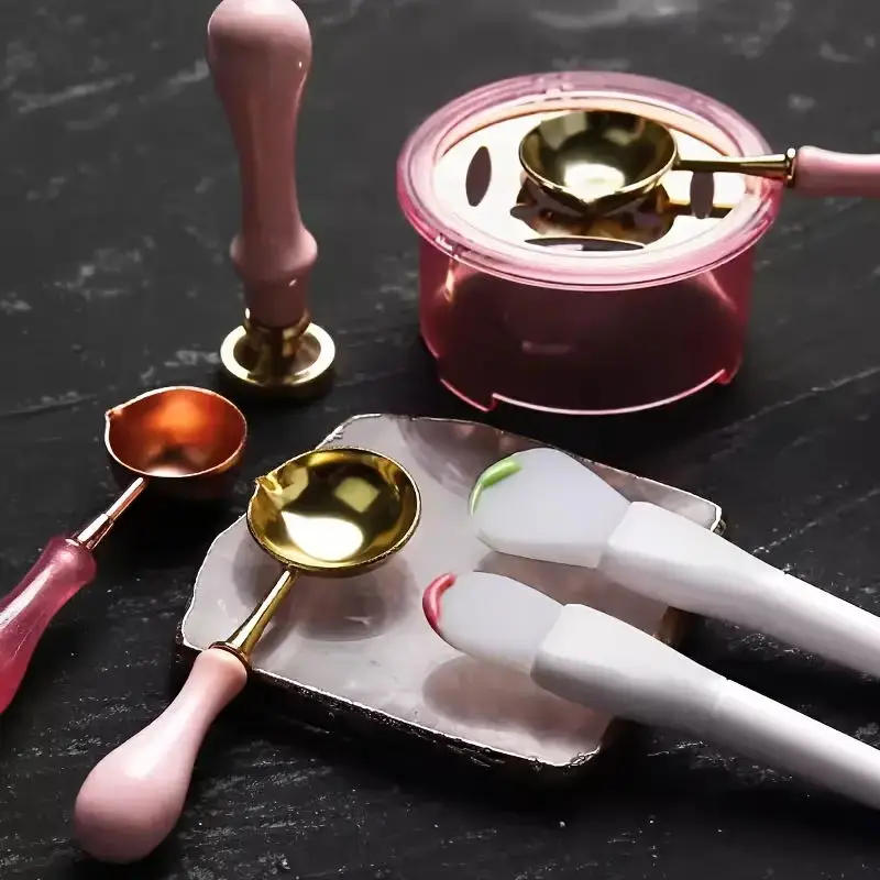 Description Picture 6 of itemWax Seal Stamp Cleaning Spatula Seal Wax Spoon Cleaning Tool Silicone Spatula Stamp Head Wax Grain Cleaning Tool