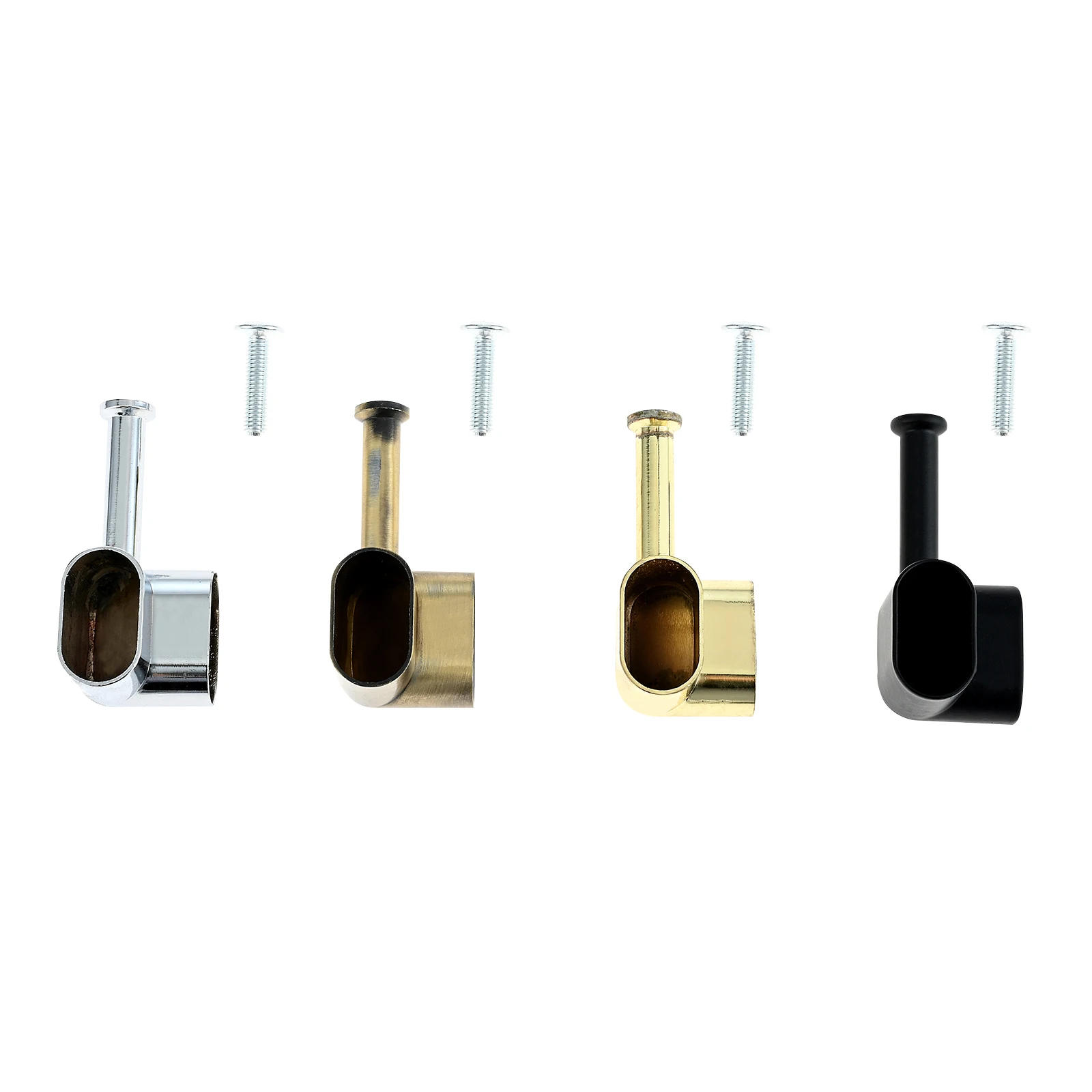 Description Picture 4 of item2pcs Wardrobe Closet Hanging Rod Support Bracket Flange Rod Socket Holder Cabinet Curtain Pipe Fittings Furniture Hardware