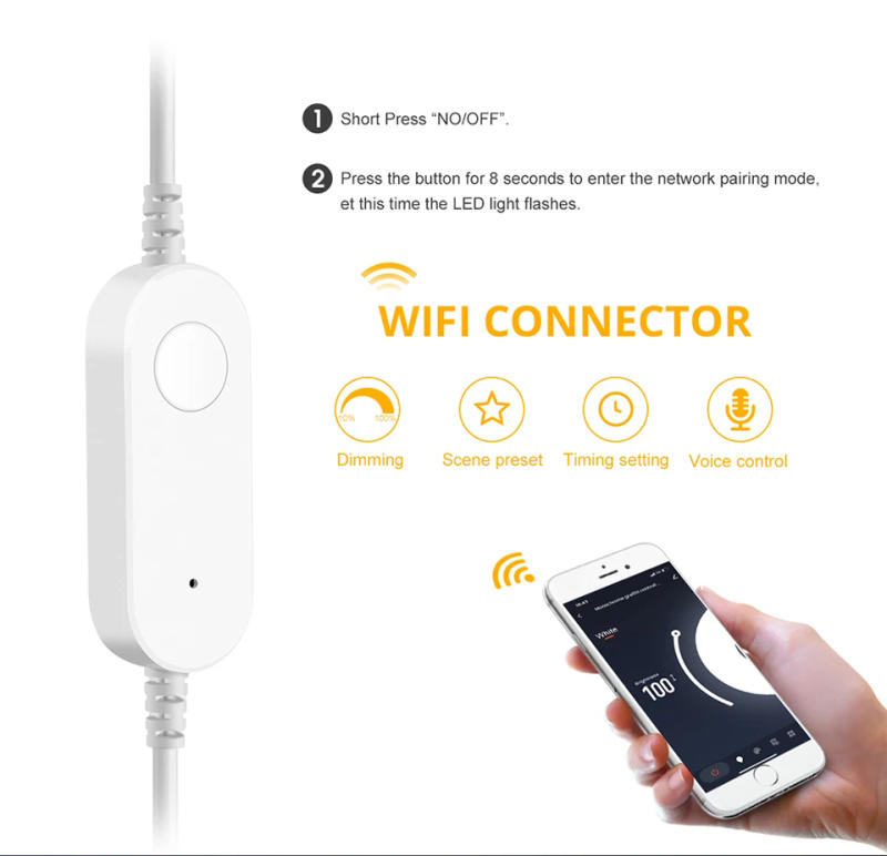 Description Picture 6 of item5V Tuya Smart Life WiFi USB LED Strip Light COB High Brightness Smart Control Adhesive Back Lamp Work With Alexa Google Home