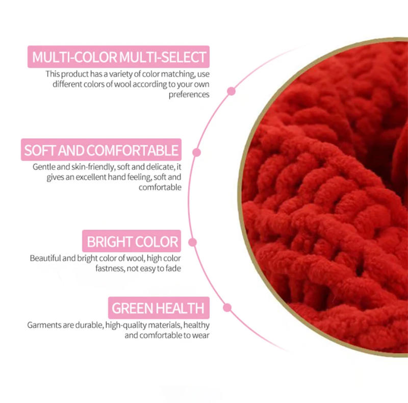 Description Picture 5 of itemQJH (95g/3.5oz-50m/54 Yards) x 6PCS Chunky Baby Blanket Yarn - Super Soft Big Jumbo Blanket Yarn Knitting/Crochet