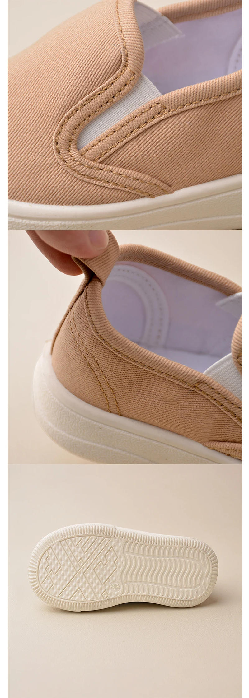 Description Picture 5 of itemGood Quality Kids Outdoor Flat Comfortable  Slip-on Canvas Sneakers Toddlers  Breathable Anti Slip Soft Walking Shoes EK9S61