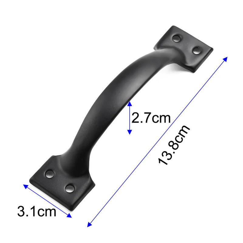 Description Picture 4 of itemRustic Style Door Pull Handle Cast Iron Cupboard Drawer Wardrobe With Mounting Screws Retro Iron Cabinet Black