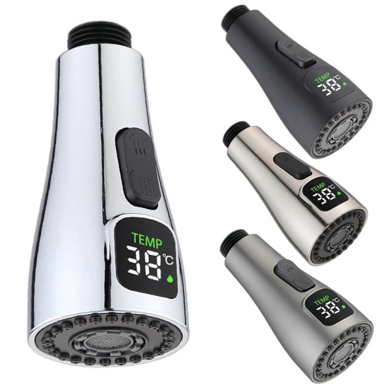 Description Picture 2 of itemLED Faucet Tap Nozzle ABS 1/2" Connection Replacement Water Saving Reduce Bills Kitchen Swivel Head Water-saving Spray