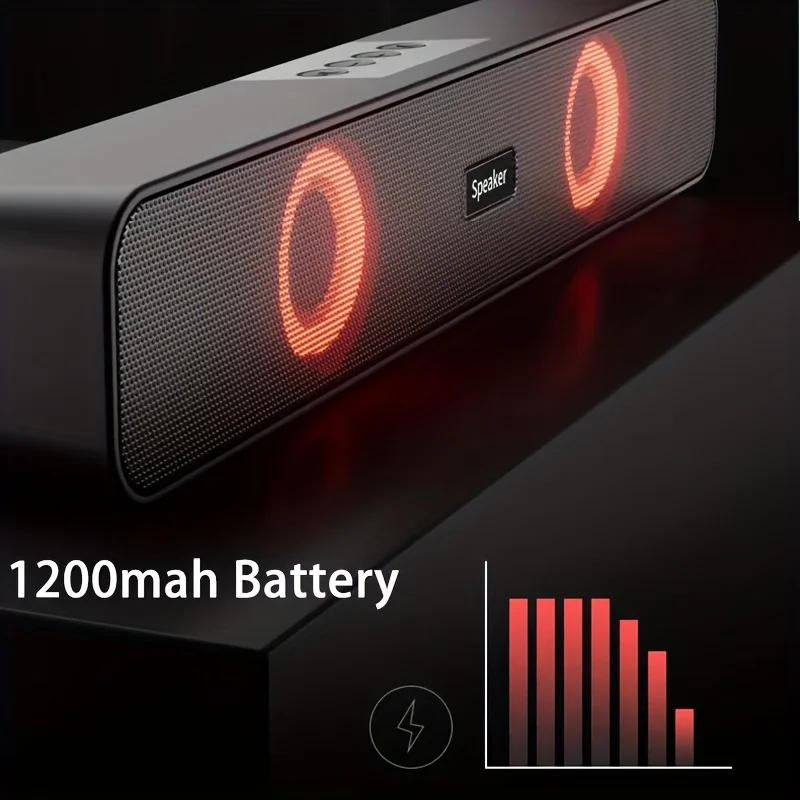 Description Picture 2 of itemBluetooth LED Light 4D Surround Speaker Home Theater Sound System Computer Soundbar For TV Subwoofer Wired Stereo Strong Bass