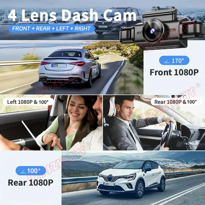 Description Picture 4 of item3/4 Lens Car DVR 1080P Video Recorder WIFI APP Control 360 Degrees Dash Cam Night Vision Front left right Rear View camera car