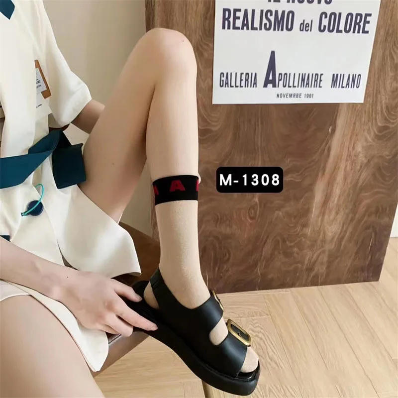 Description Picture 2 of itemNew Colorblocking Socks Alphabet Print Sports Fashion Socks Pure Cotton Comfortable Soft Thin Breathable Casual