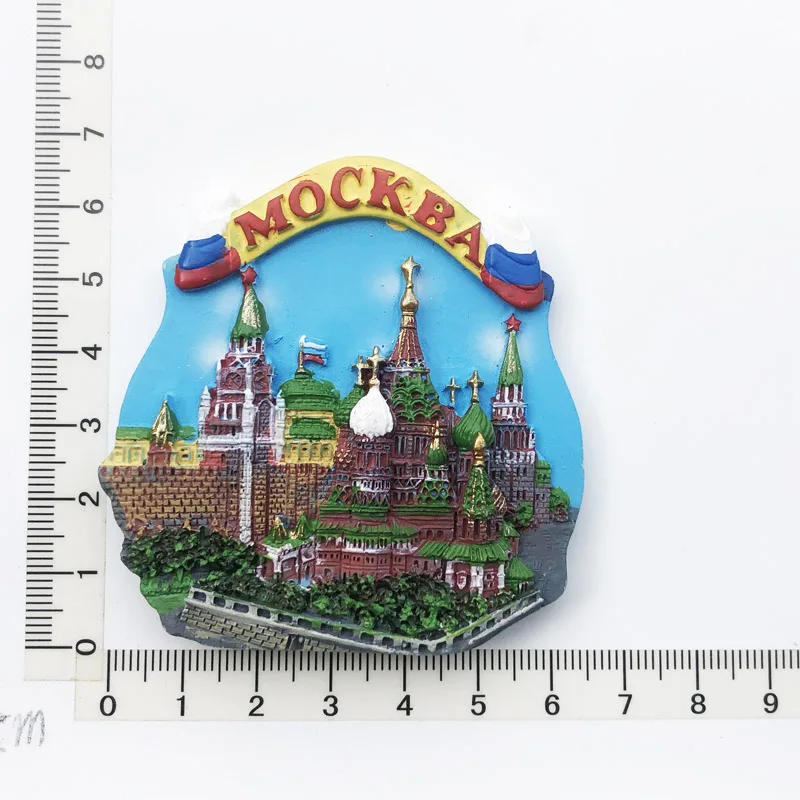Description Picture 3 of itemSt. Petersburg, Red Square St. Vasily Church, Moscow, Russia 3D Fridge Magnets Travel Souvenirs Refrigerator Magnetic Stickers