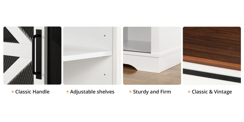 Description Picture 3 of itemTV Stand for TVs up to 60’’ with Fireplace,Farmhouse Entertainment Center w/26’’ Electric Fireplace