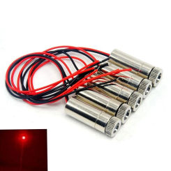 5pcs 50mW 650nm Red Laser Diode Module w Focus Dot 、LIne、Cross Collimator Lens DIY Head