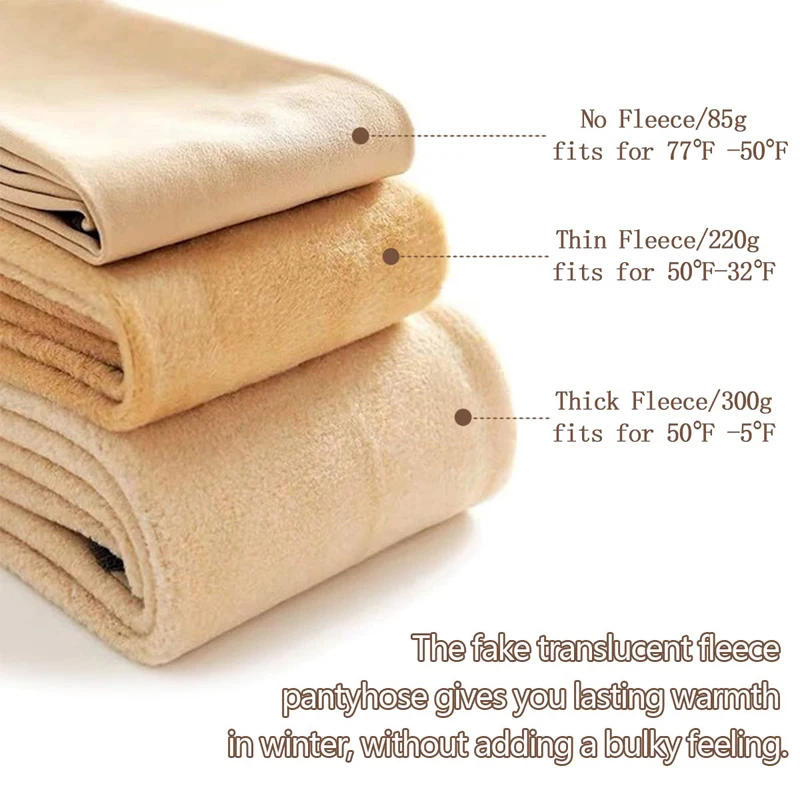 Description Picture 6 of itemInsulated Tights Thermal Stockings Leggings Woman Thermal Fleece Lined Tights Sexy Warm Winter Women Socks Black Coffee Grey