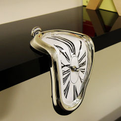 New Melting Distorted Wall Clock Surrealism Clock Table Shelf Desk Fashion Wall Watch Home Creative Decoration