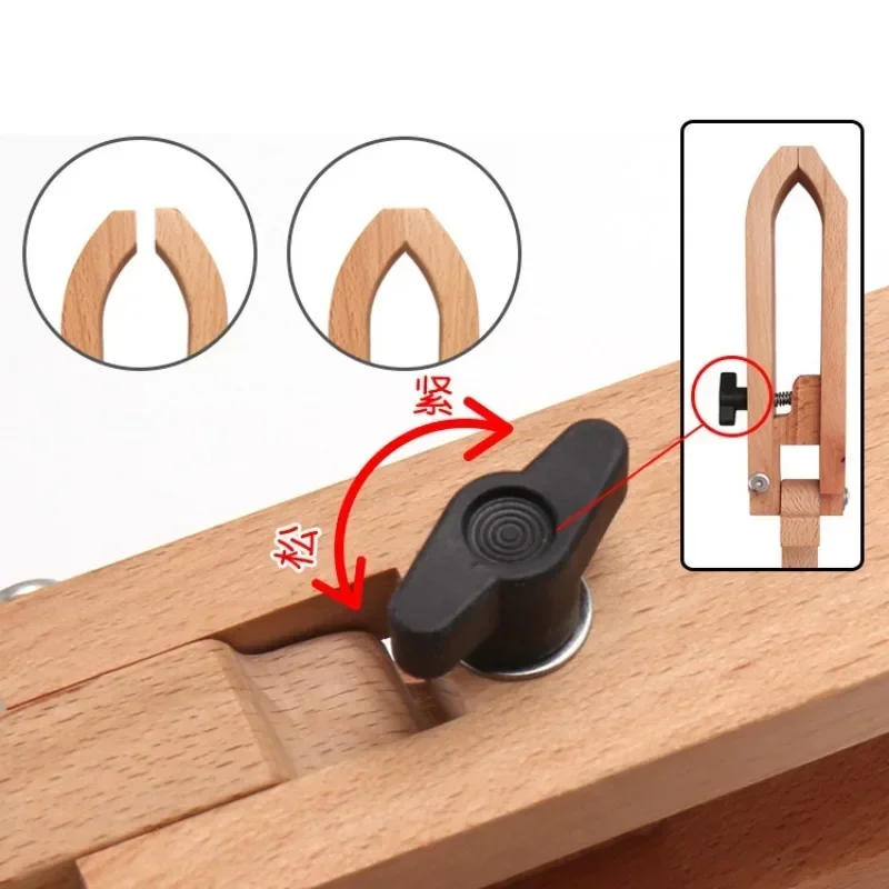 Description Picture 4 of itemFoldable Wooden Clamp Adjustable Wood Leather Craft Hand Stitching For Pony Lacing Sewing DIY Tools Lacing Sewing DIY Tools