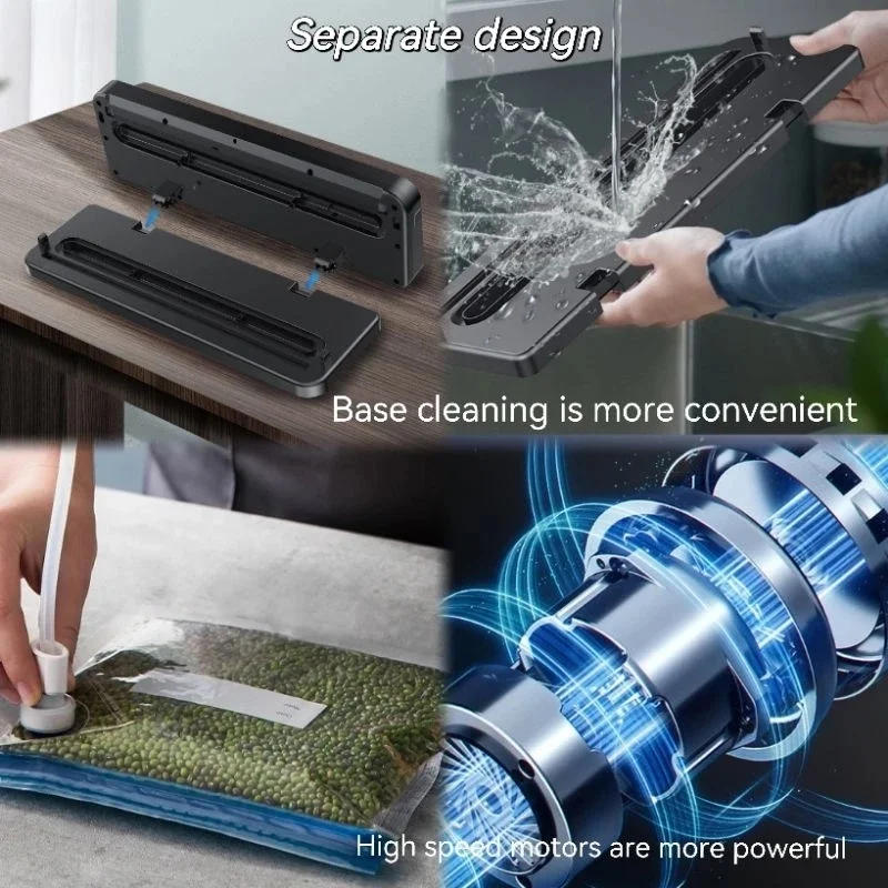 Description Picture 6 of itemElectric Vacuum Sealer Built-in Cutter Kitchen Food Storage Seal Touch Button Dry/Wet Food Sealing Packaging Vacuum Machine