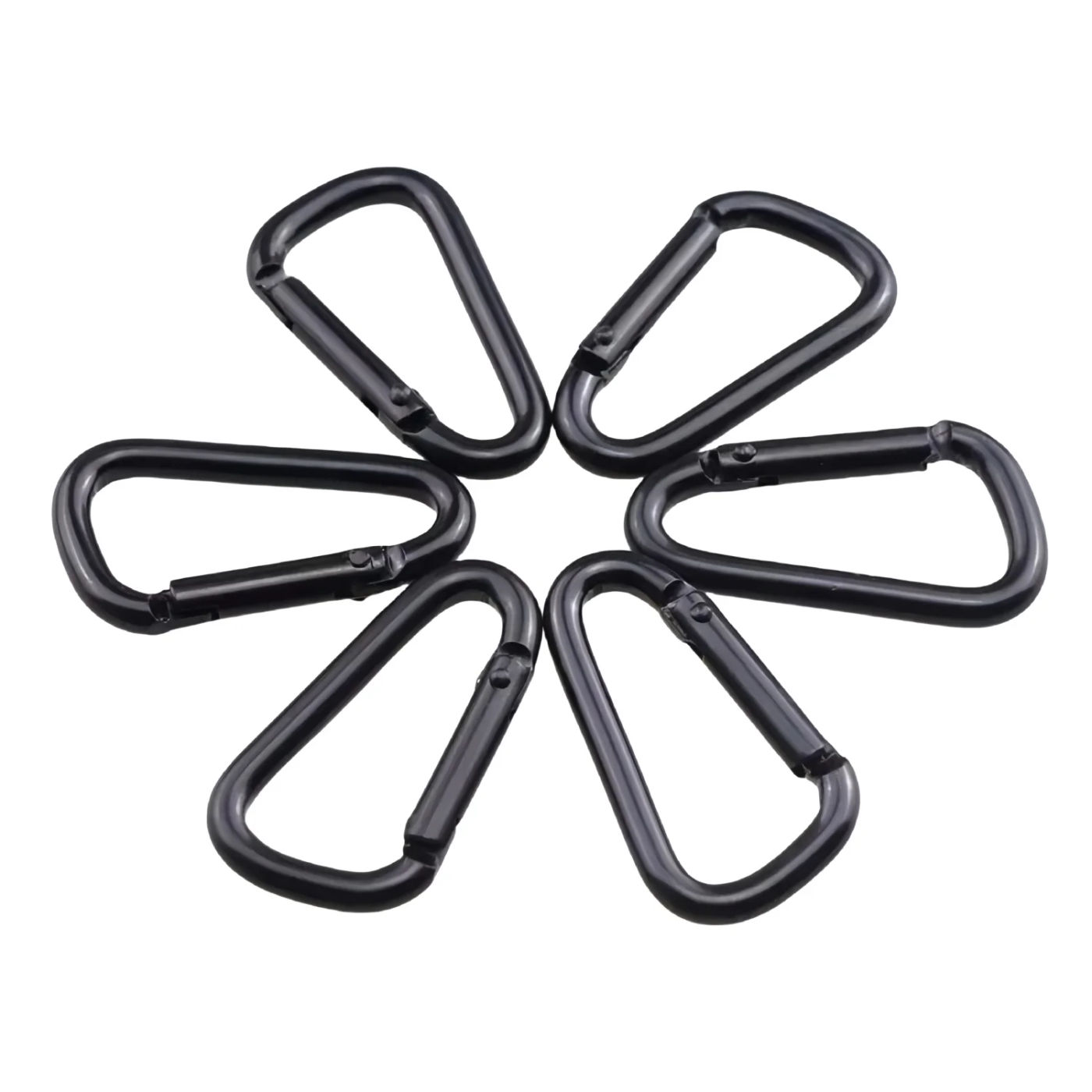 Description Picture 6 of item10pcs Black Aluminum Carabiner D-Ring Key Chain Clip Camping Keyring Snap Hook Outdoor Travel Kit Camping Equipment