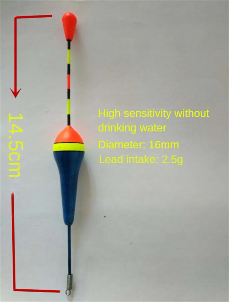 Description Picture 4 of item10/5/1Pcs 4.5/3/2.5/1.2/0.8/0.6g Fishing Float Set Buoy Bobber Fishing Light Stick Float Carp Fluctuate Mix Fishing Float Buoy