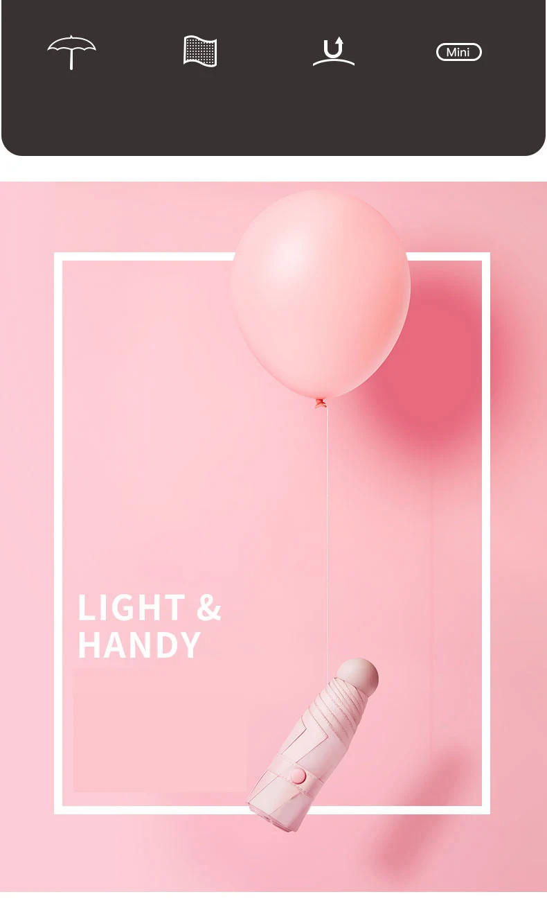 Description Picture 4 of itemMini 8-Ribs Sun Umbrella Portable Pocket Capsule Umbrella Sun Protection UV Folding Umbrella Parasol with Box