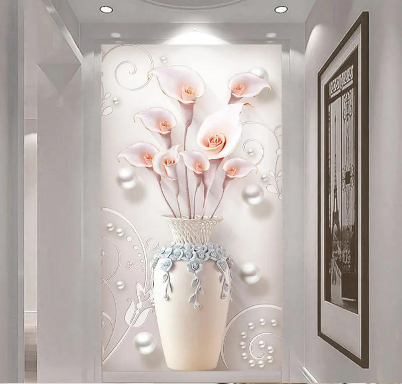 Description Picture 4 of itemDIY Embroidery,Round Diamond Calla lily bottle landscape Full rhinestone Diamond painting cross stitch,needlework