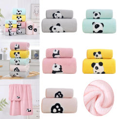 Coral Fleece Can Absorb Water Wash Face With Take A Bath Thicken Creative Adult Couple Gift Towel Bath Towel Set Bathroom Towel