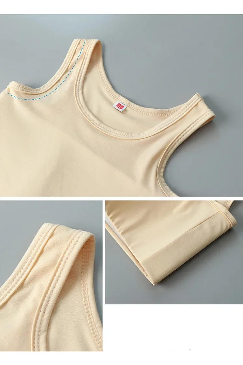 Description Picture 6 of itemWomen Flat Chest Binder with Bandage Pullover Half Length Corset Tank Top FTM Lesbian Transgender Underwear Vest Breast Binder