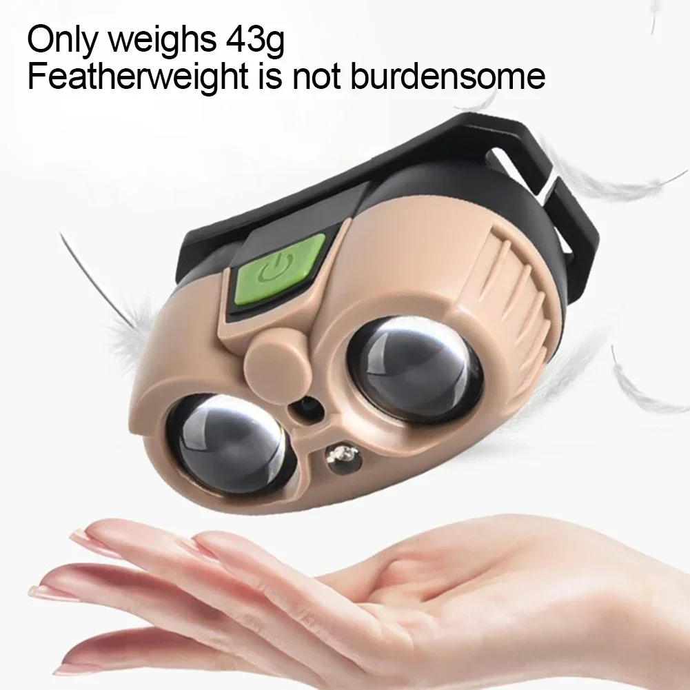 Description Picture 4 of itemCOB Owl Sensor Headlamp Waterproof USB Rechargeable Headlight with Hook for Adults Children Running Fishing Riding Camping