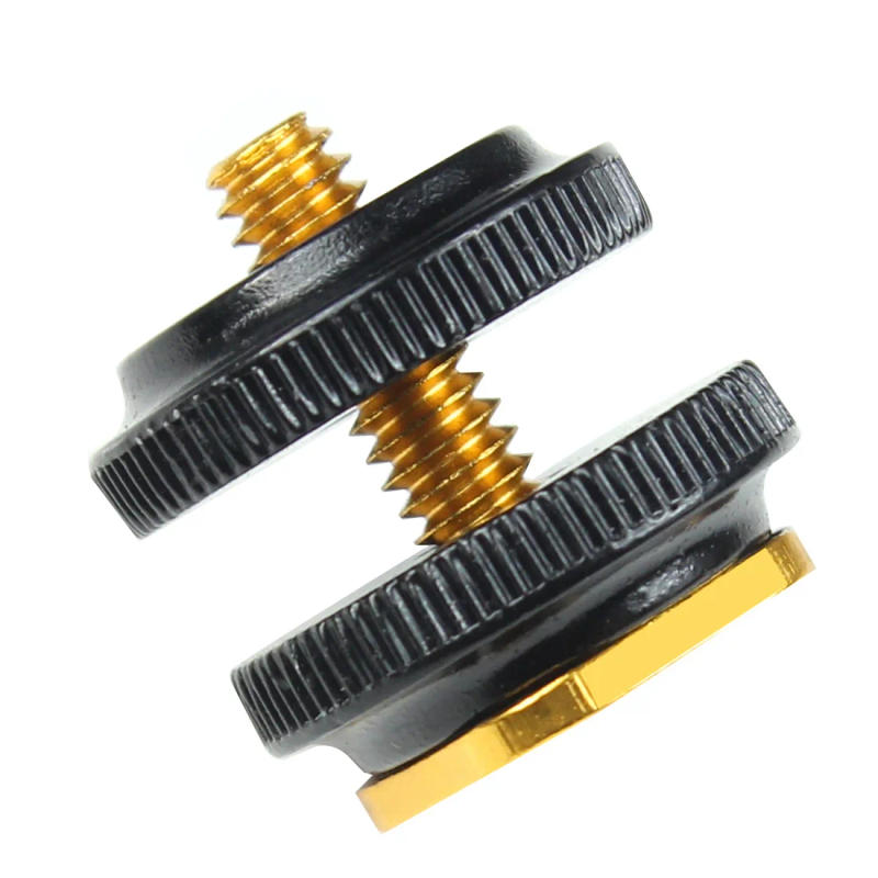 Description Picture 3 of itemTripod Mount Hot Shoe Adapter 1/4 3/8 inch Screw Single Nut Double Layer to Flash Adapter Holder Mount Photo Studio Accessories