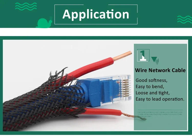 Description Picture 4 of itemDropship 1/5/10/50/M Black Insulated Braid Sleeving 4/6/8/10/12/14/20/25mm Tight PET Wire Cable Gland Protection Cable Sleeve