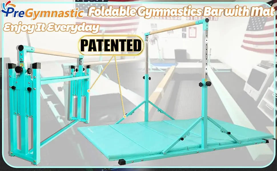 Description Picture 4 of itemFoldable Gymnastics Bar, 6FT Gymnastic Horizontal Bars, Folding Training Bar for Kids and Teenagers 3-18