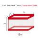12m Transparent Red