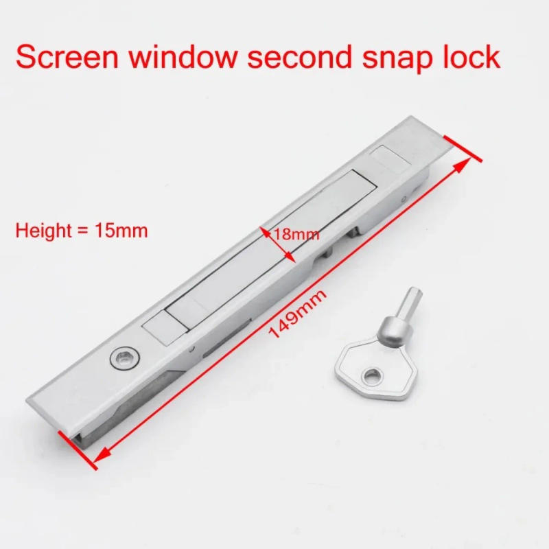 Description Picture 2 of itemZinc-alloy Screen Lock Small Open Spring Combination Lock Invisible Screen Lock Gold Screen Door Screen Lock