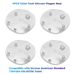 4PCS Toilet Tank Silicone Flapper Seal Compatible with Vormax American Standard 7381424-100.0070A Toilet