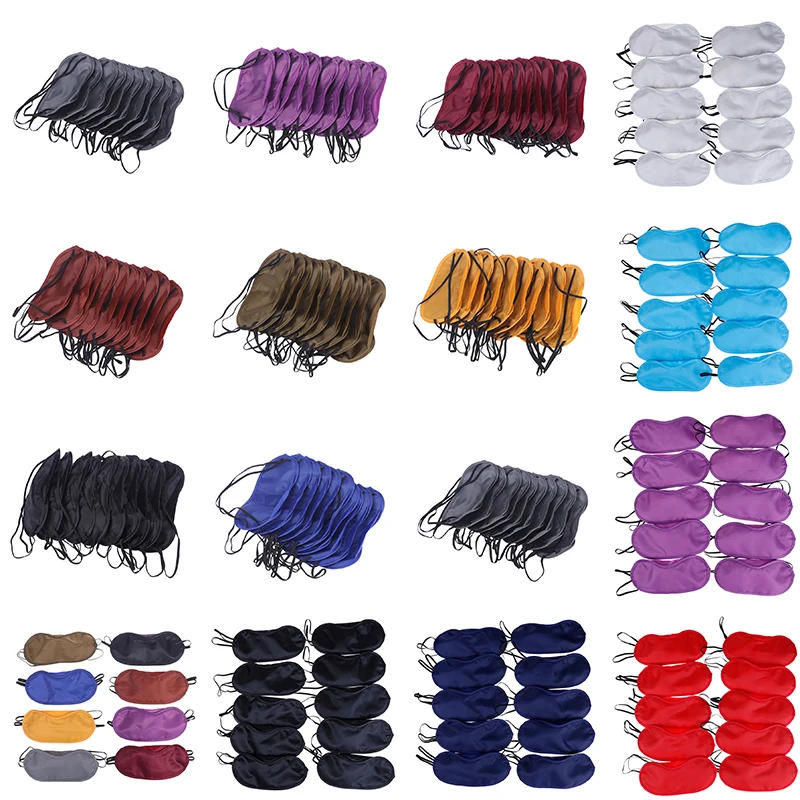 Description Picture 3 of item10Pcs Comfortable Sleep Eye Mask Shade Cover Blindfold Night Sleeping Travel Aid Sleeping Mask Blindfold Eyepatch Sleepmasker